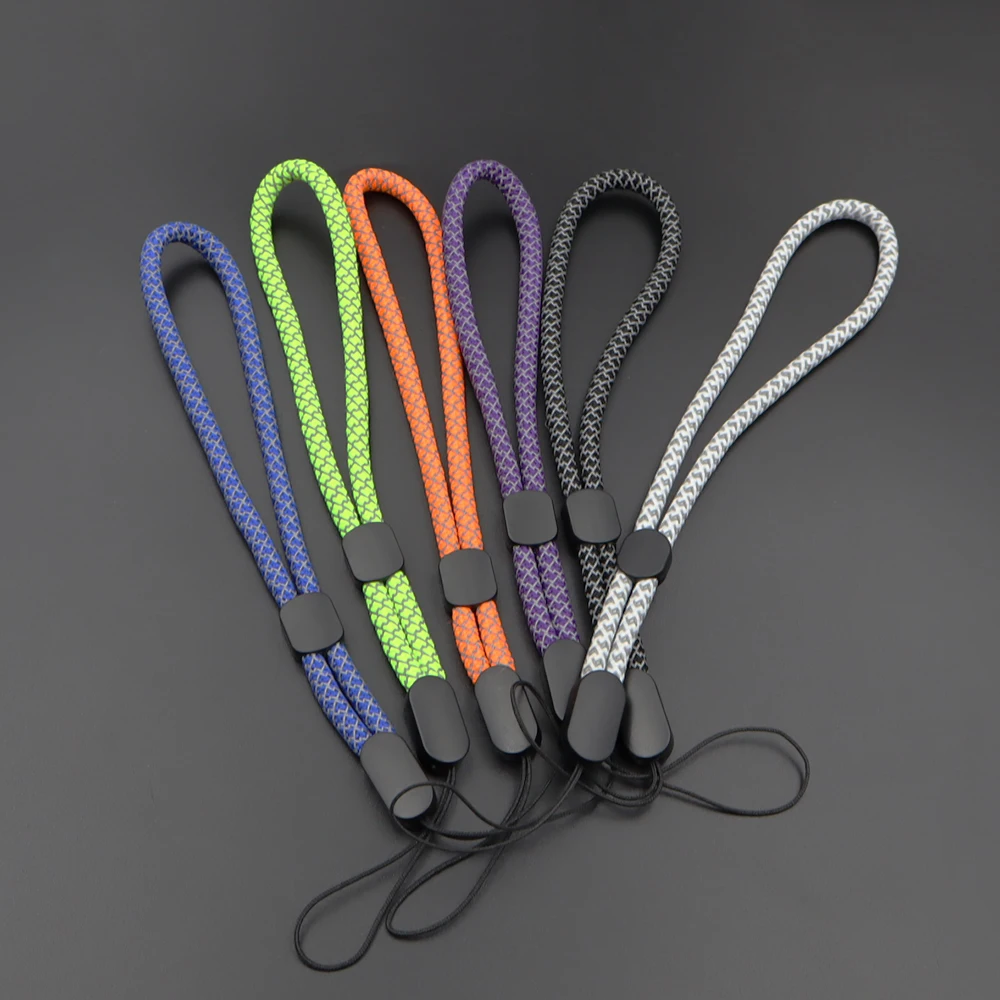 Reflective Adjustable Mobile Phone Strap Wrist Lanyard for IPhone USB Flash Drives Keys Keychains Camera Key Car