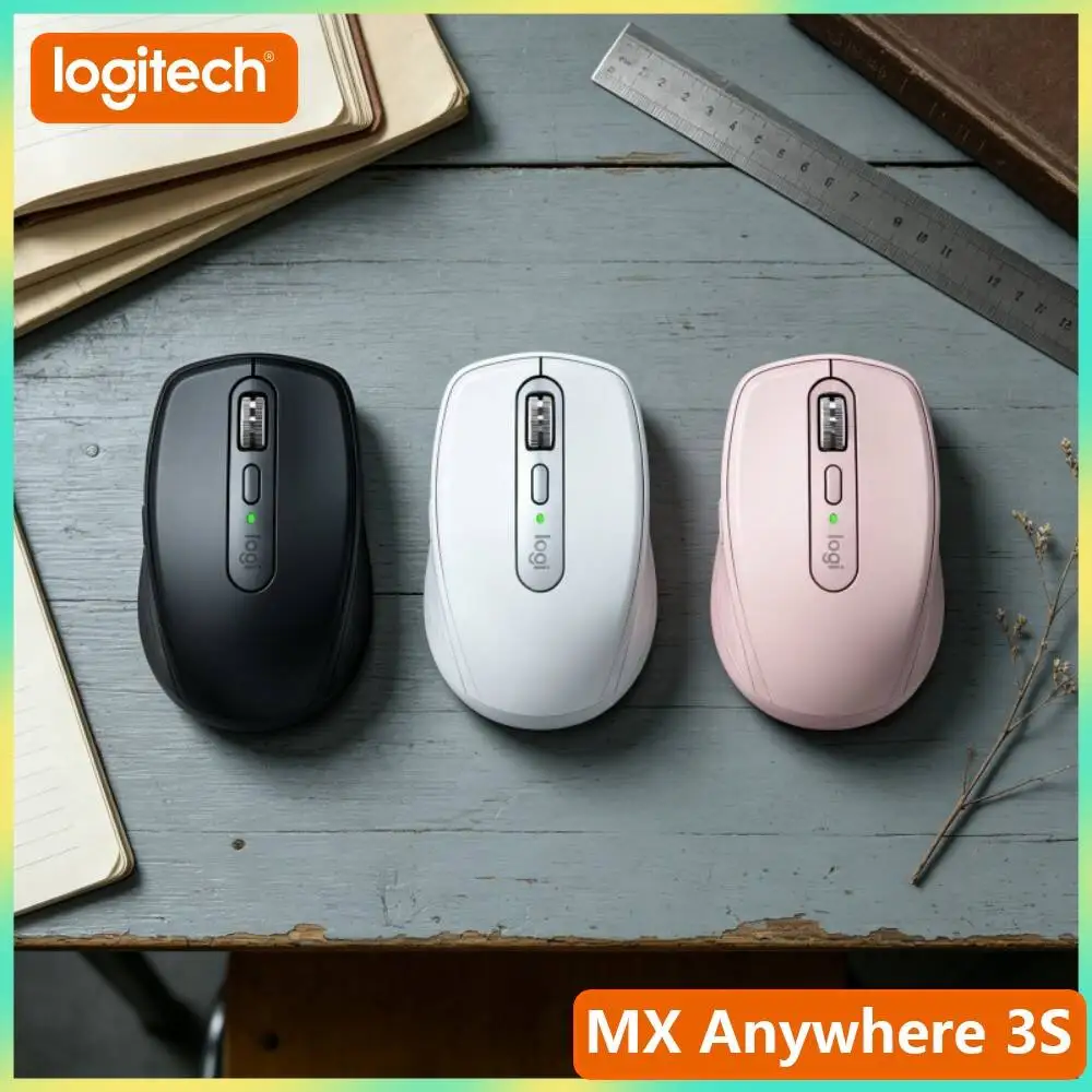Wireless MX Anywhere 3S - 8000 DPI, Hyper-Scroll, Anti-Slip, Perfect for Stationery Exhibition Trip & Business Travel