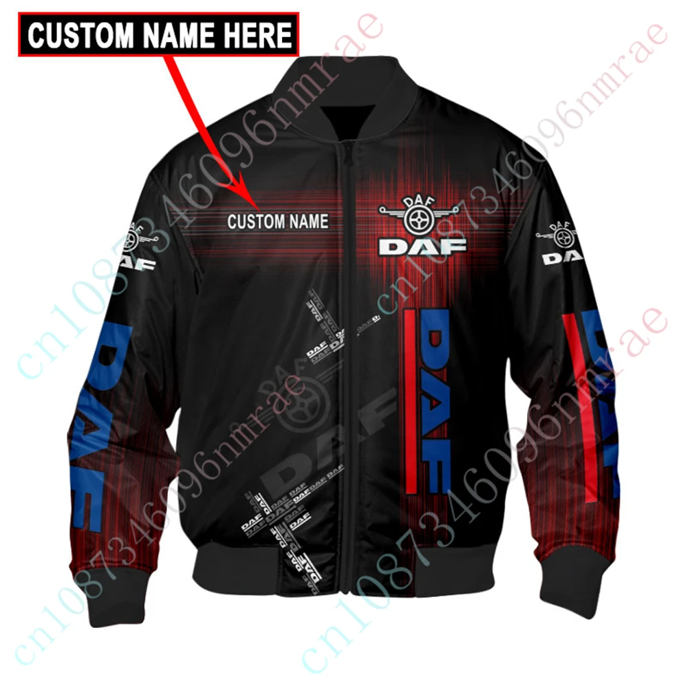 

DAF Jacket Techwear Baseball Uniform Bomber Jacket 3D Windbreaker Jackets For Men Harajuku Clothing Thick Coats Custom Logo