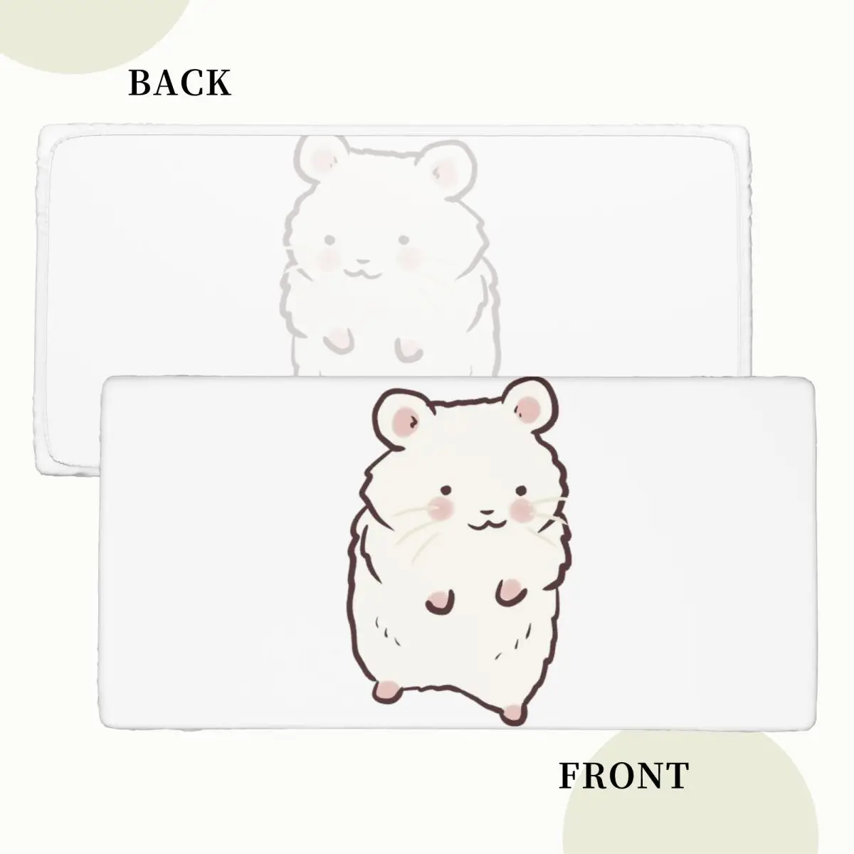 Cute Hamster Drawing Custom Rectangular Tablecloth Waterproof Table Cover for Dining Events Table Cloth