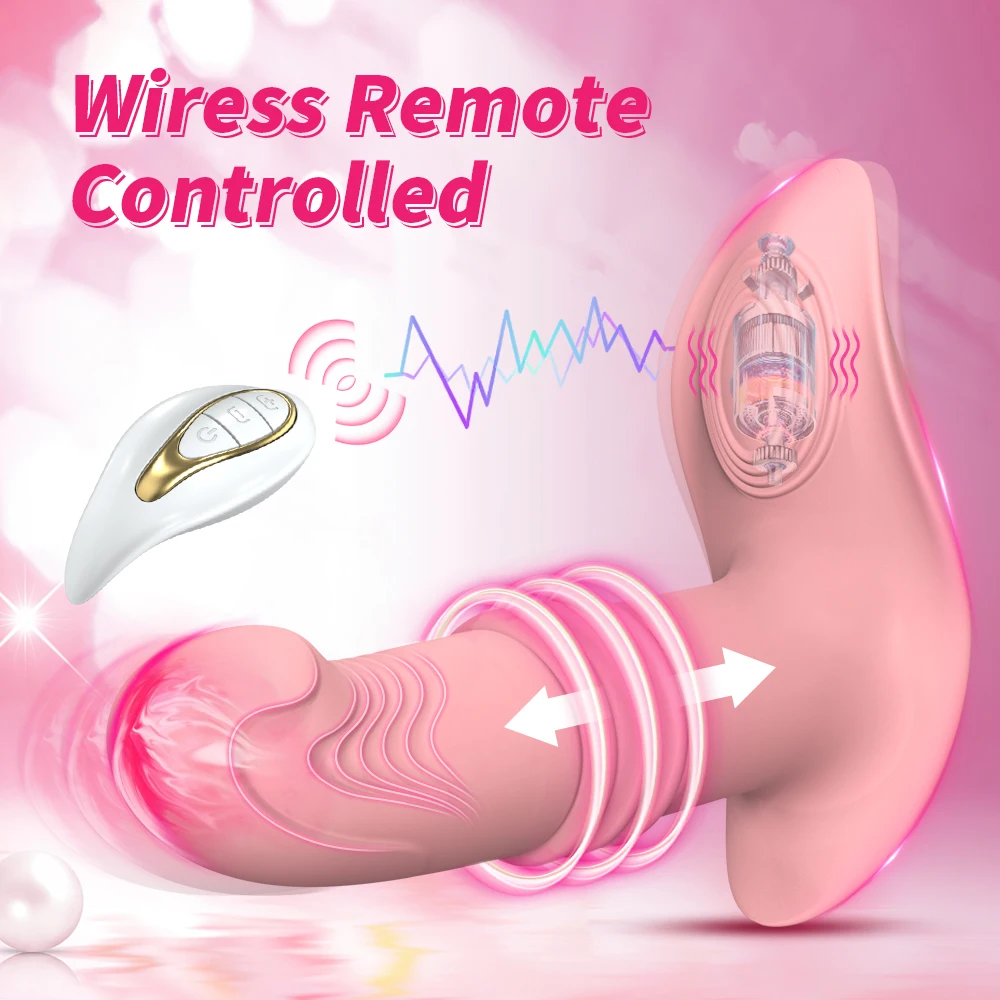 Thrusting  Vibrator Telescopic Vibration Clitoris Stimulator Vagina Massager Remote Control Panty Vibrator Sex Toy For Women