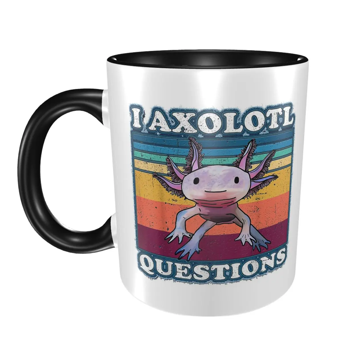 I Axolotl Questions Mug Funny Ceramic Coffee Cups Tea Mugs Milk Cup Drinkware Gifts for Friends