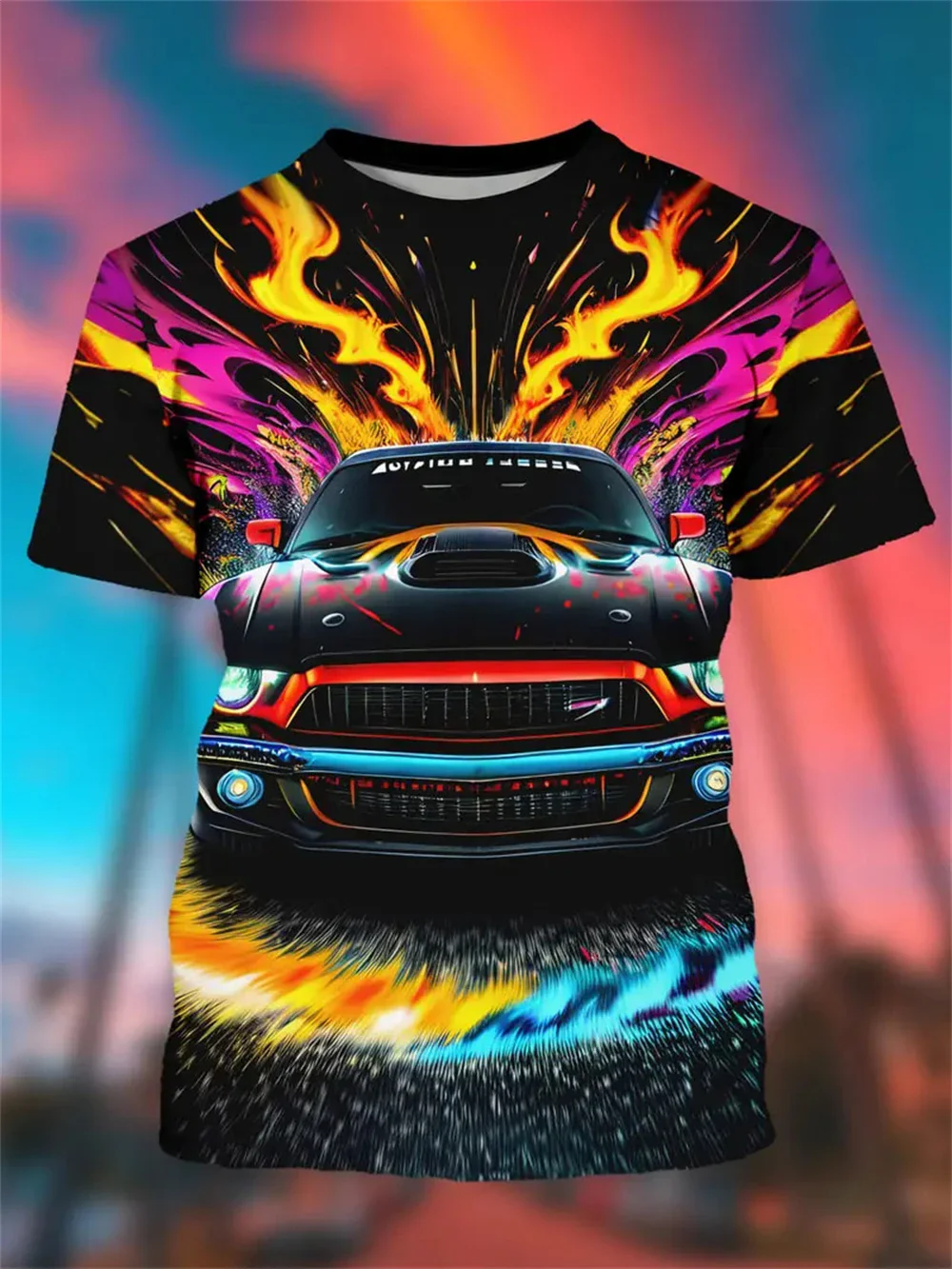 New Summer Men's T-Shirt 3D Graphics Texaco Car Oil Pullover Fashion Casual Tops Men's Clothing Harajuku T-Shirts Streetwear