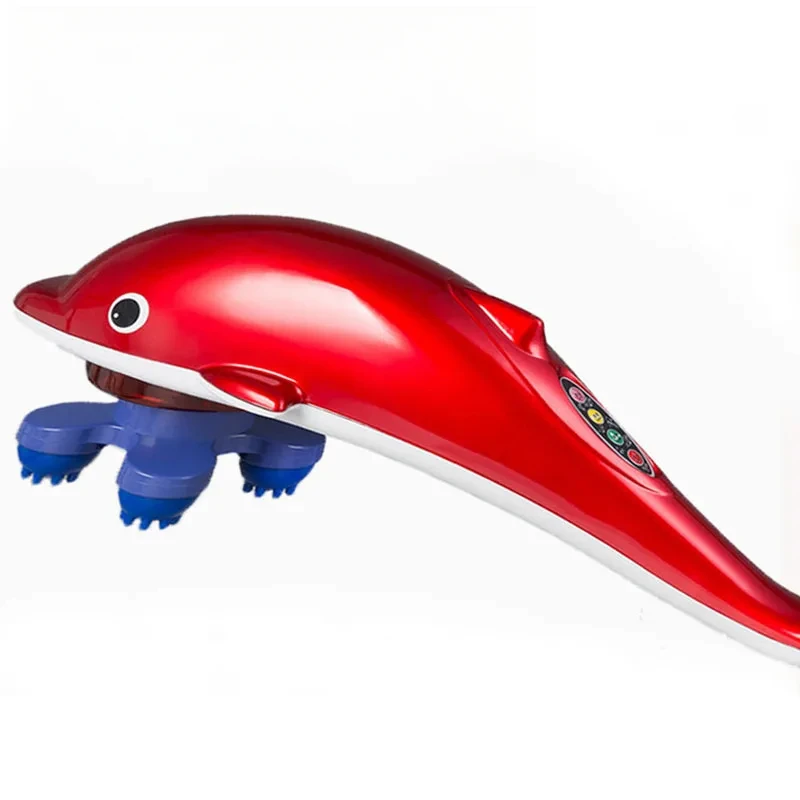 

Handheld electric head neck lumbar back live dolphins massager acupuncture point massage stick-am45