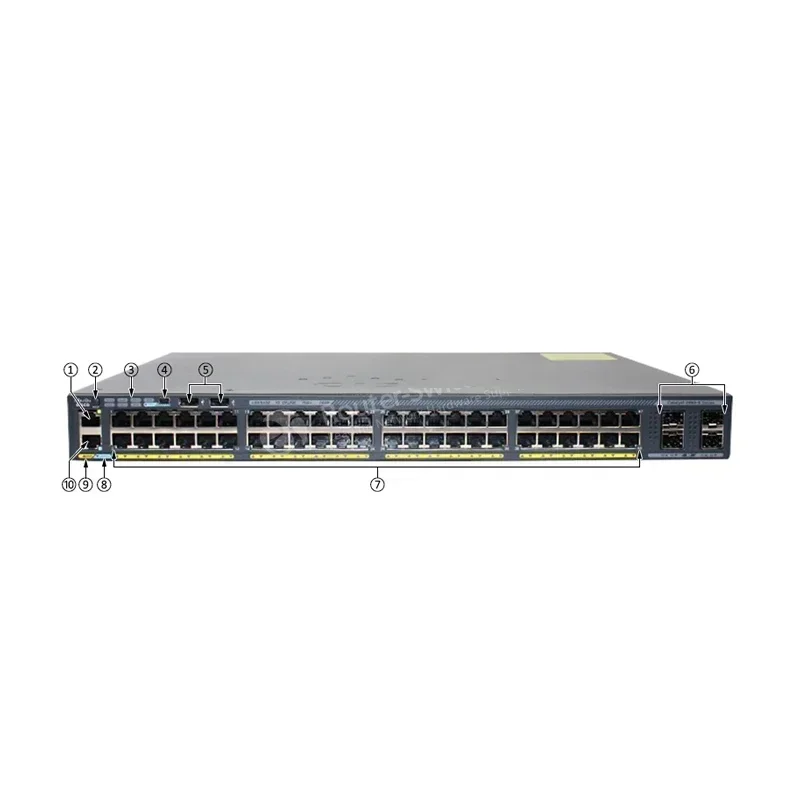 Original use 2960X series 8/16/24/48 ports LAN Base stackable switch delivers Power over Ethernet Plus(PoE+)--WS-C2960X-48FPS-L