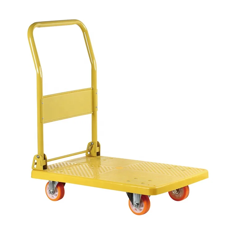

Loading 200 kg Four Wheels Industrial 50*70 cm Plastic Folding Trolley/ Hand Carts