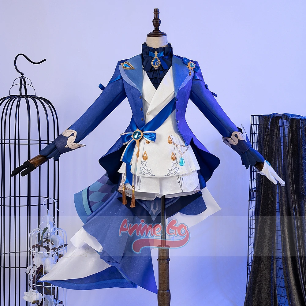 Game Genshin Impact Fontaine Furina Cosplay Costume Hat Women Halloween Outfit C08612-A