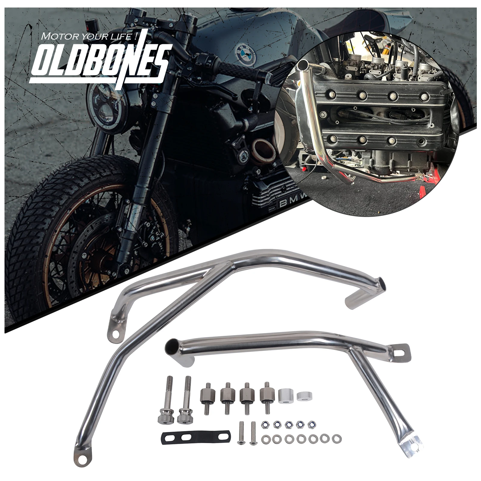 Cafe Racer K Serie For BMW K75 100 K75 K100 Front Engine Guard Highway Crash Bar Protector Frame drop bar Motorcycle Accessories