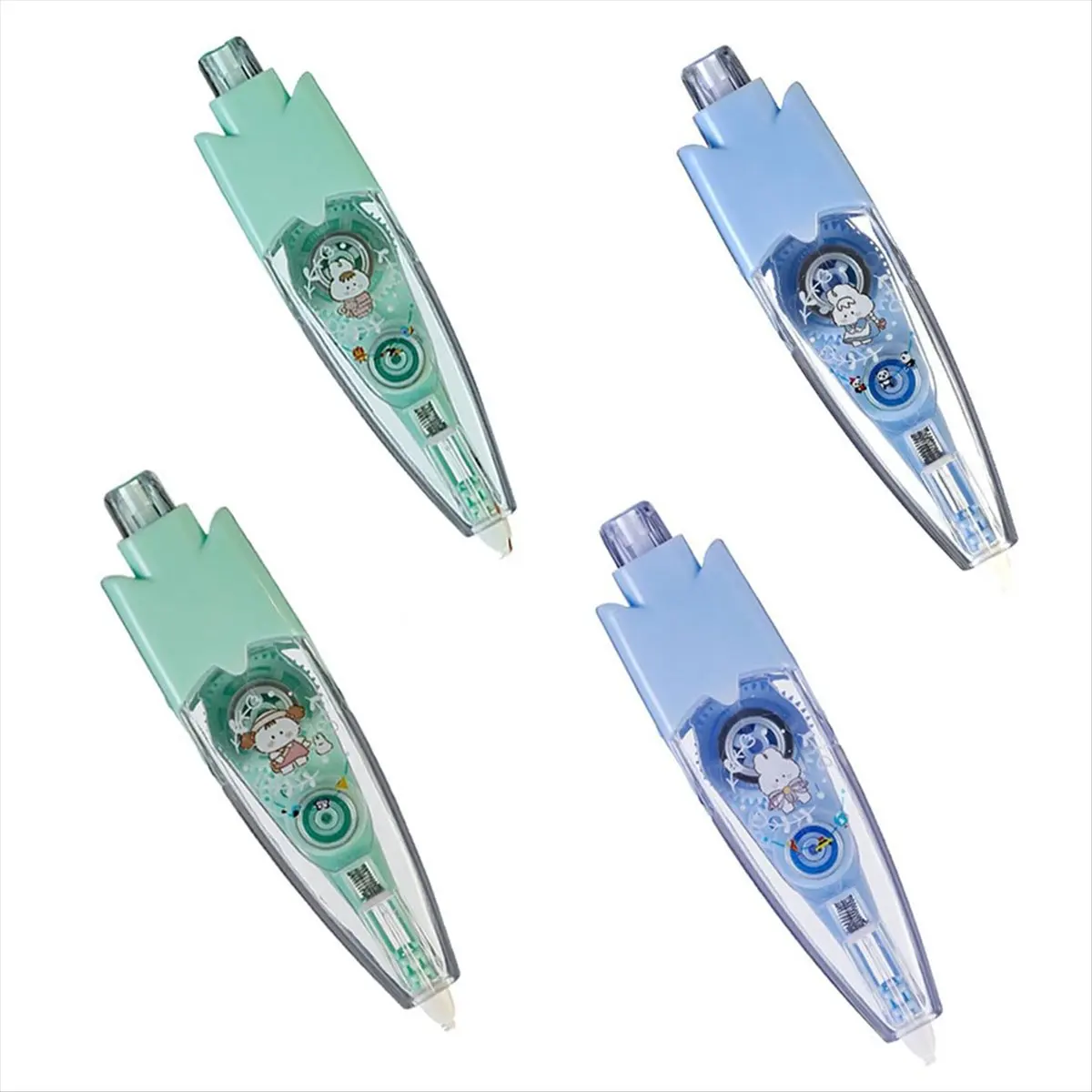 AA14 4PCS Cartoon Pattern Decorative Tape,Decorative Pens DIY Cute Animals -Type Pen,DIY Lace Correction Tape