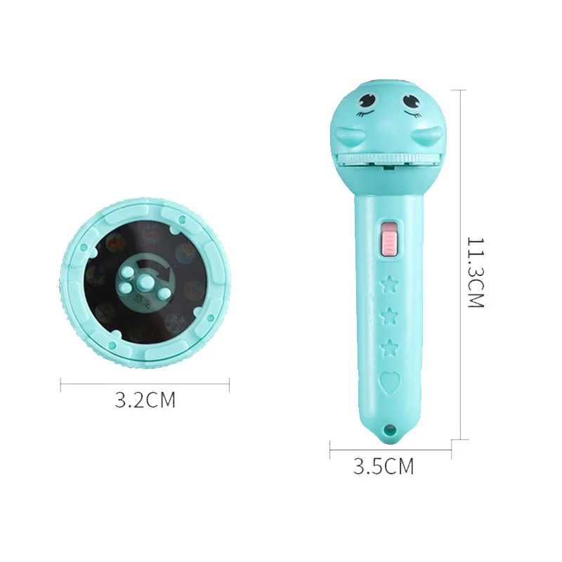 Children's glowing flashlight projector, baby sleep story book flashlight toy, early education toy, holiday Christmas lighting