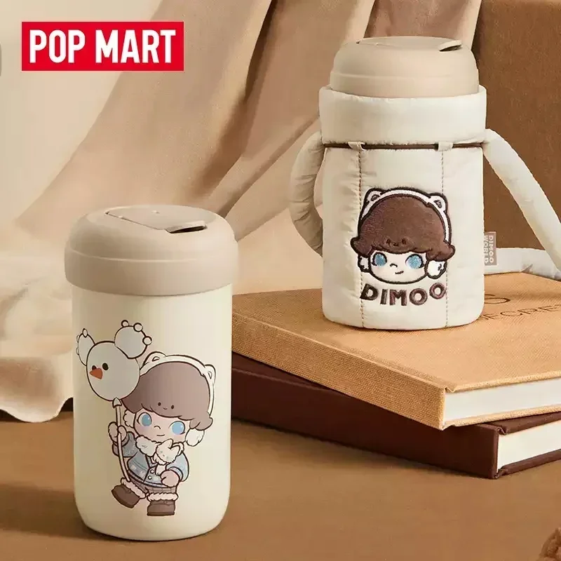 POP MART Warm Fluffy Series Thermos Cup 100% Original Cute Action Anime Figure Desktop Ornaments Collection Gift