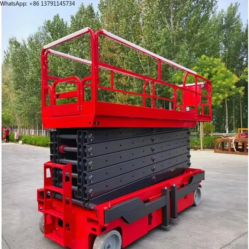 New Electric Hydraulic Self-propelled Lift Mobile Scissor-type Aerial Work Vehicle Fully Self-elevating Lifting Platform