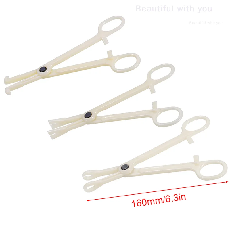 Profession Acrylic Disposable Body Piercing Plier Ear Lip Piercing Forcep Tool