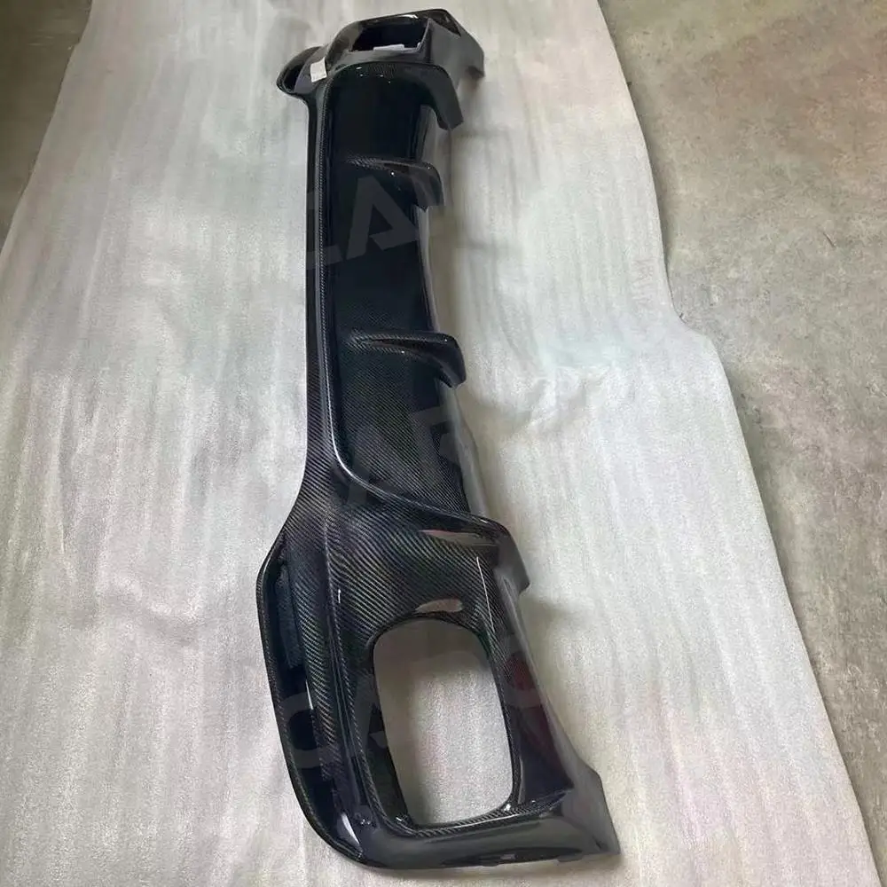 for Bmw X6 F16 M Sport 2015 -2019 Carbon Fiber Car Rear Bumper Diffuser Splitter Back Bumper Guard Protector Car Accessories