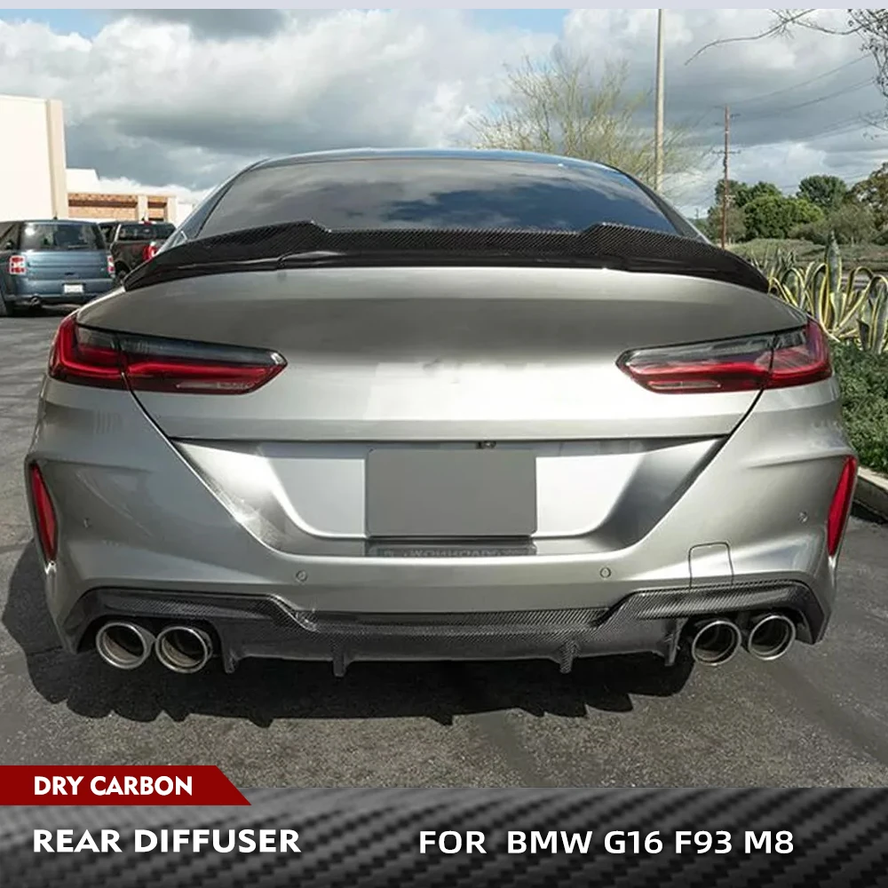 

Prepreg Dry Carbon Fiber Car Rear Bumper Diffuser Lip Spoiler for BMW 8 Series G16 F93 M8 2019-2023 Rear Diffuser Protector