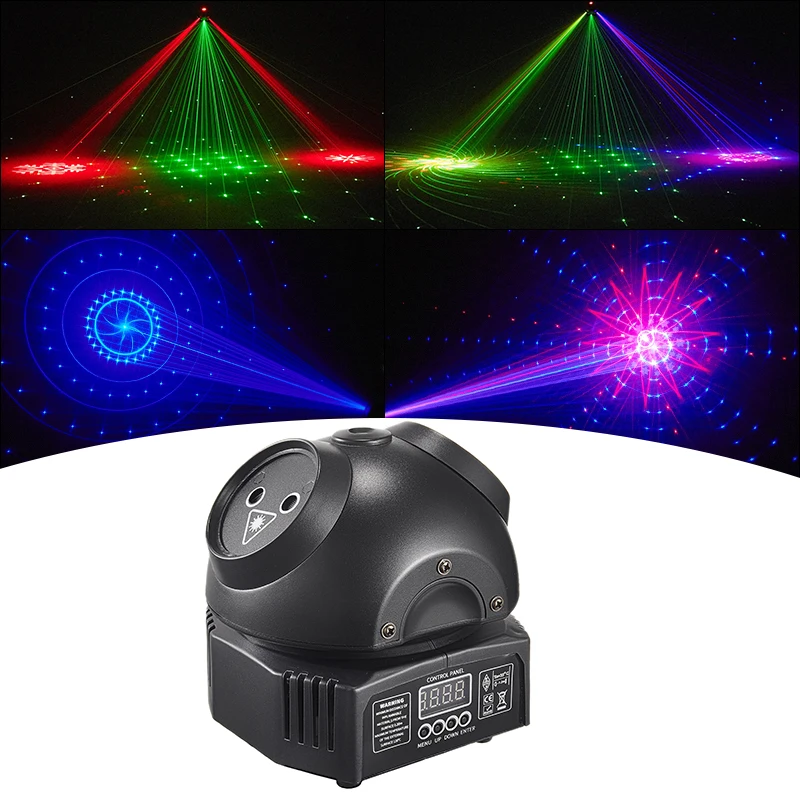 

30W Beetle Baby Laser RGB Moving Head Light 3 In 1 Patterns Sharking Stage Lights With Remote Control For Parties Show Event Bar