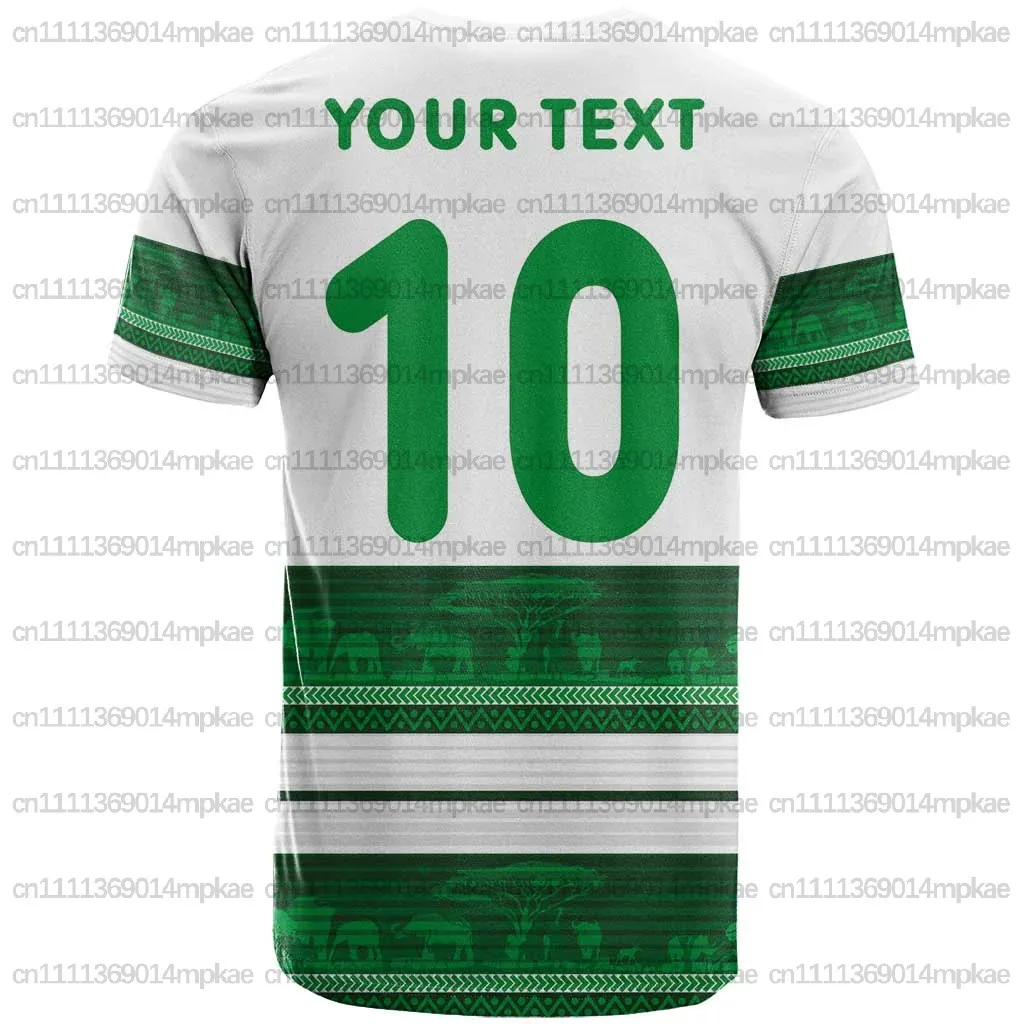 Men's Crew Neck Short Sleeve T-Shirt, Zimbabwe Retro Trend Personalized Jersey Print, Loose Fit, Casual Sports Training Top