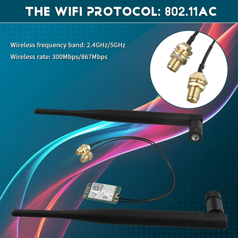 Wireless-AC8265 Dual Mode Wireless Network Card Dual Band WIFI Bluetooth For Jetson Nano Network Card