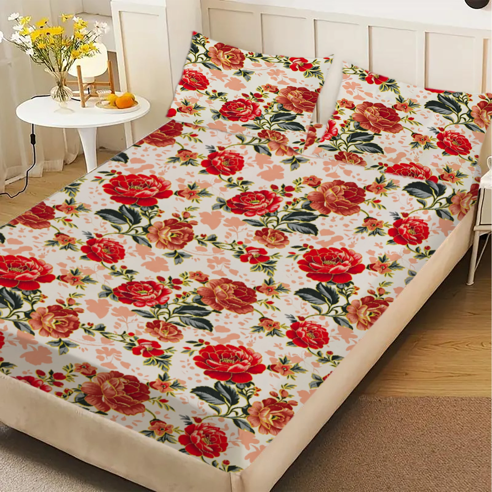 1 pièce, drap-housse à motif f - Fitted Bed Sheets Deep Pocket avis et prix