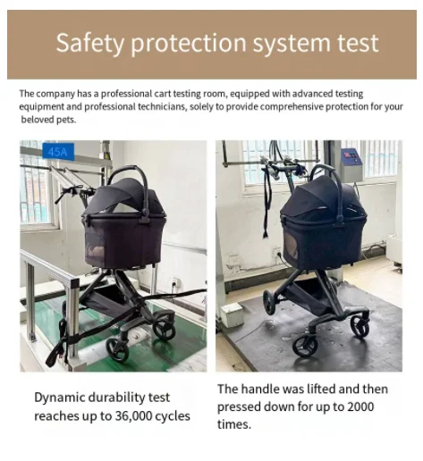 Fashionle High-end Pet Cart Stroller with Directional Den, Small and Medium-sized Dog Teddy Cat Stroller Separle Pet Bag