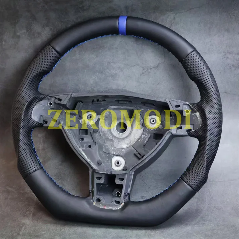

For VAUXHALL OPEL ASTRA H III VXR Flat bottom Leather Steering wheel