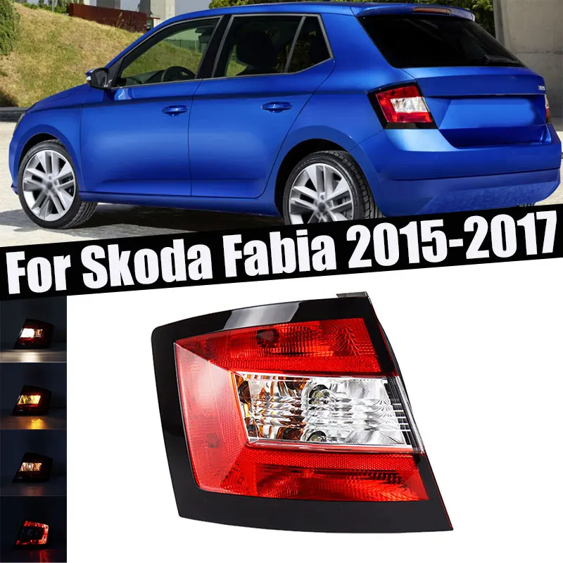 Exterior Accessories Taillight For Skoda Fabia 2015 2016 2017 Rear Tail Light Brake Signal Lamp Car Light Housing Without Bulb