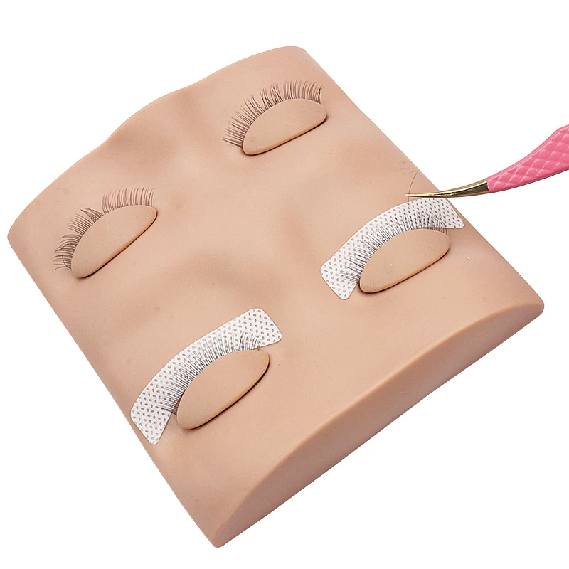 Silicone Lash Head Mannequin Removable Eyelid Kit Supplies Professional Eyelash Head Form Eyelash Extension Practice Fake Model