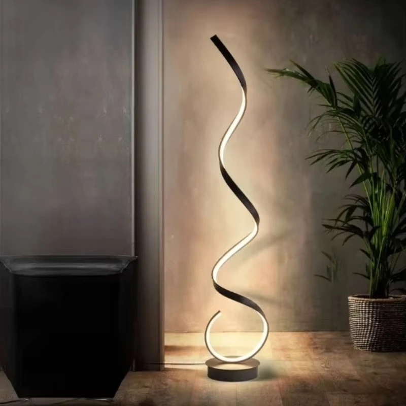 

Postmodern Spiral Design Luxury Vertical Light Emitting Diode Floor Lamp
