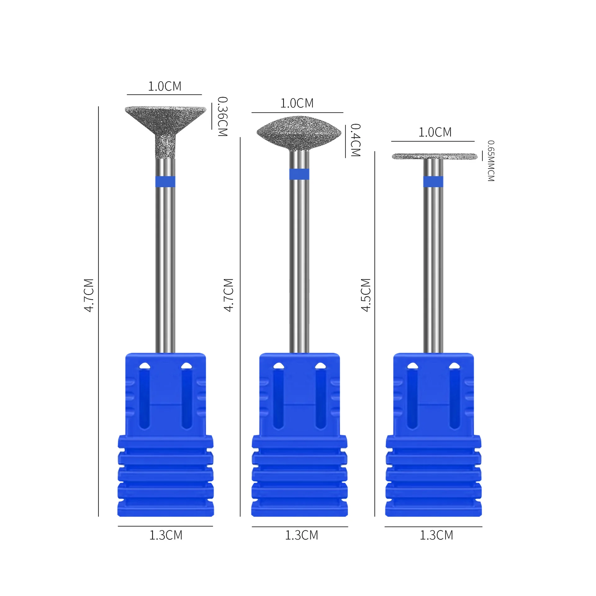 1Pc Carbide Frees Manicure Nail Boren Elektrische Nagelvijlen Blauw Slijpen Bits Mills Cutter Nail Art Gereedschap Meubi