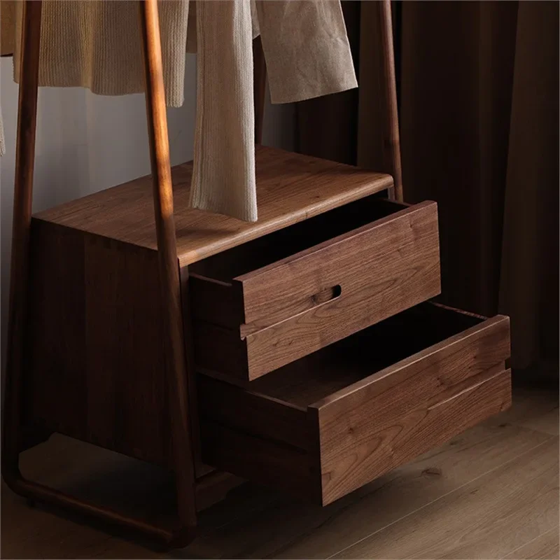 Coat rack Bedroom furniture Solid wood floor hanger New Chinese clothes rack