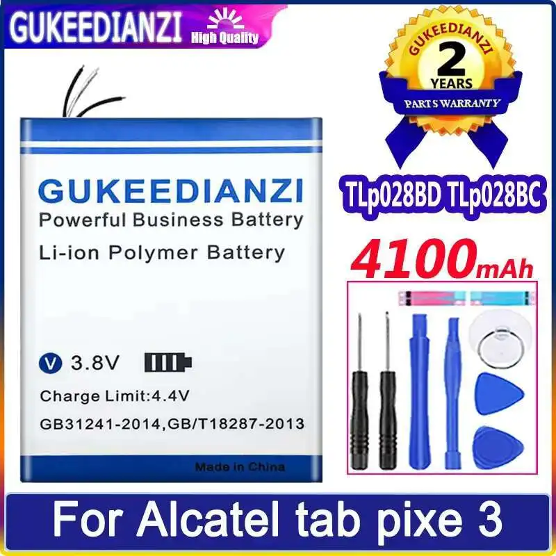 

4100 мАч для Alcatel Tab Pixe 3, легкий аккумулятор для ноутбука Tlp028bd Tlp028bc, высокая эффективность