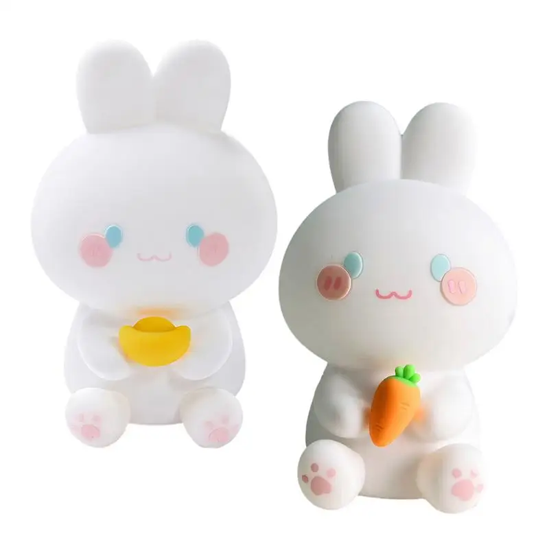 

Светодиодный светильник в виде ночника, милый кролик, животное, USB-зарядка, мультяшный силиконовый светильник, детская комната, ночник, детская спальня, подарок