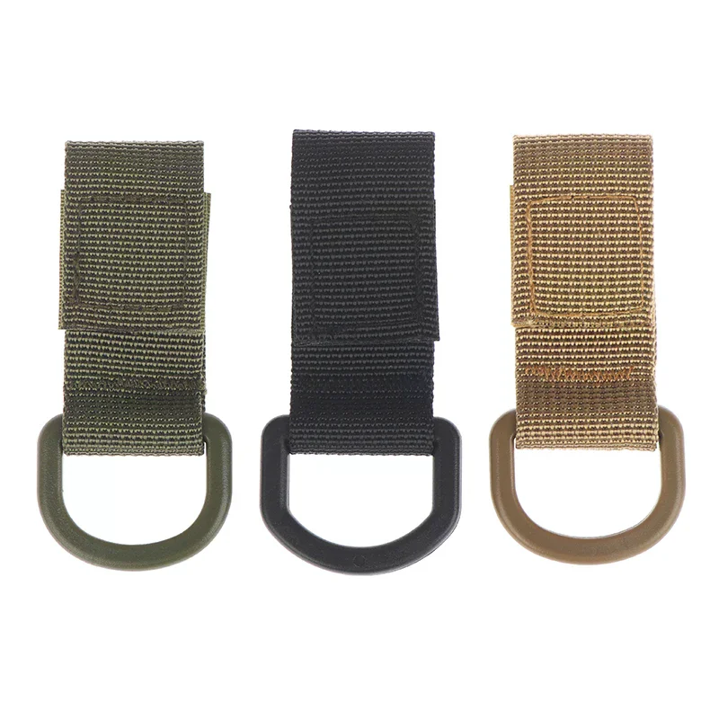 10Pcs Ring Clip Strap Hook Loop Backpack Accessory Water Bottle Keychain Carabiner Adapter Webbing Attachment Strap