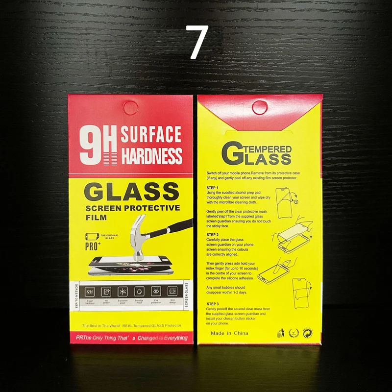 100Pcs Universal Tempered Glass Packaging Box White Cardboard Bag Box For Samsung iPhone 15 16 Pro Max Screen Protector