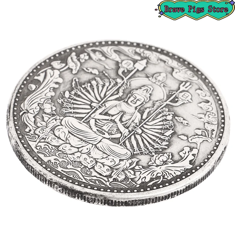 Tibet Ancient Coins Collection Thousand Hand Guanyin Commemorative Coins