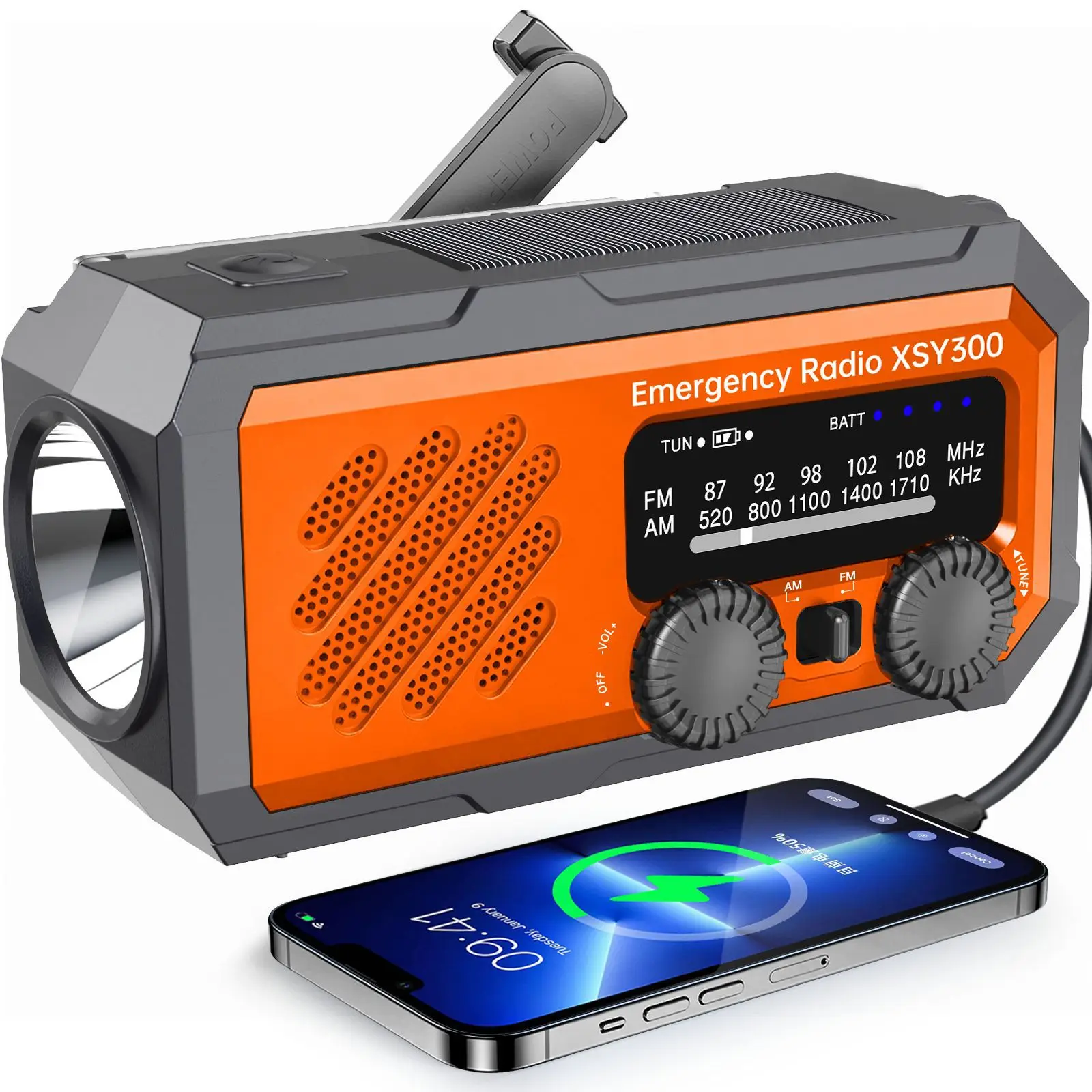 Tragbares AM/FM Radio USB Stromversorgung ABS Gehäuse Manuelle Abstimmung Mit Lautsprecher Akku Radio