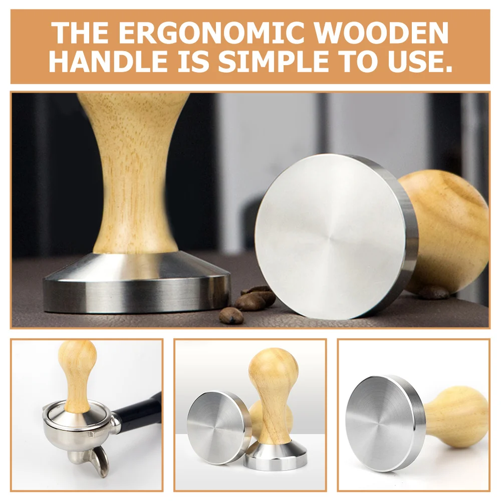 

Coffee Powder Flat Tamper Ergonomic Design Stainless Steel Handheld Pressing Distributor Simple Use Long Life Coffee Tamper