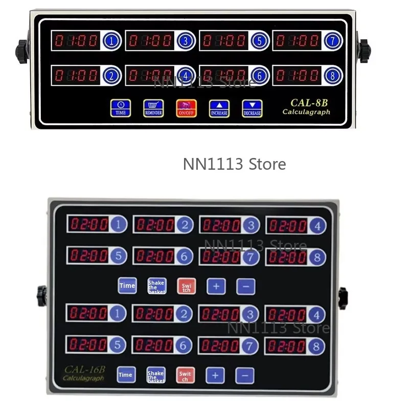 Commercial Multi-Eight-Channel Stainless Steel Electric Eco-Friendly Kitchen Countdown Timer for Baking Frying Equipment