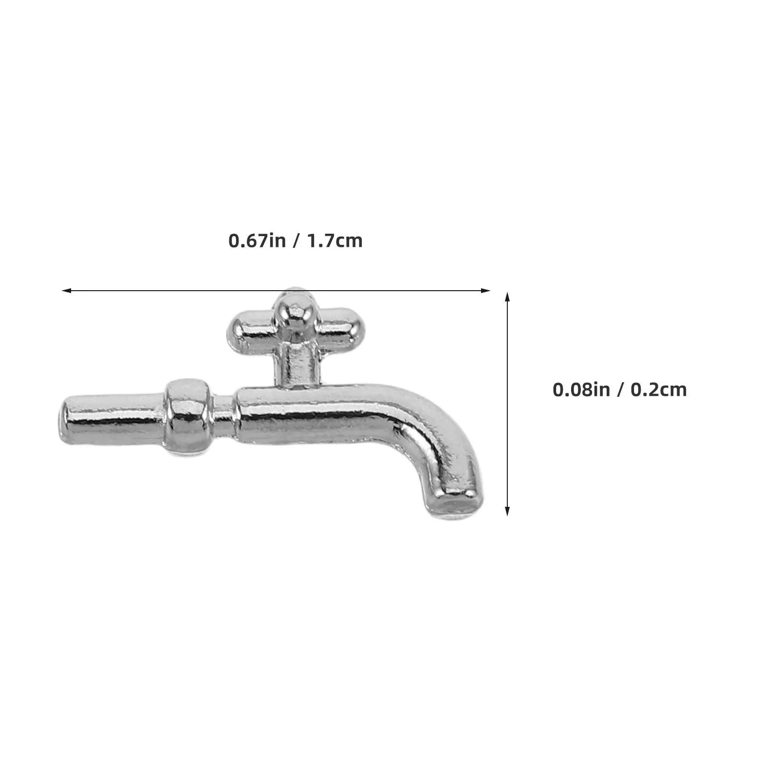 10Pcs Miniature Faucet Decor Single Handle Kitchen Bathroom Fake Tap Accessories DIY Assembly Micro Landscape Ornament view 3