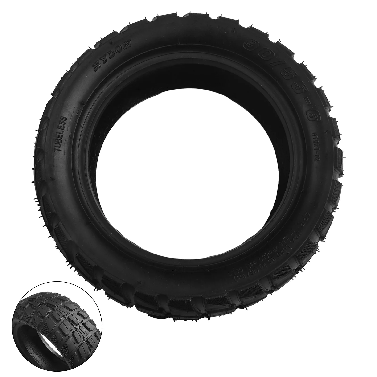 

Electric Scooter Tubeless Tyre 1Pcs 90/55-6 Black Off-Road Tire For Electric Scooter Hot Sale MTB Replacement Part