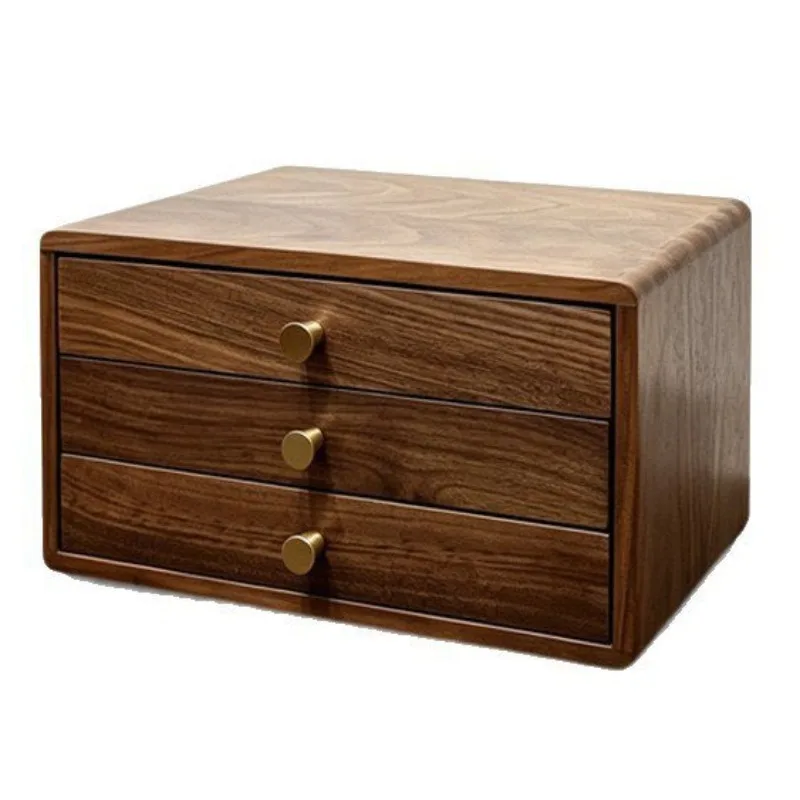 Solid Wood Jewelry Box with Mortise and Tenon Structure, Multi Drawer Storage Cabinet for Rings Necklaces Earrings