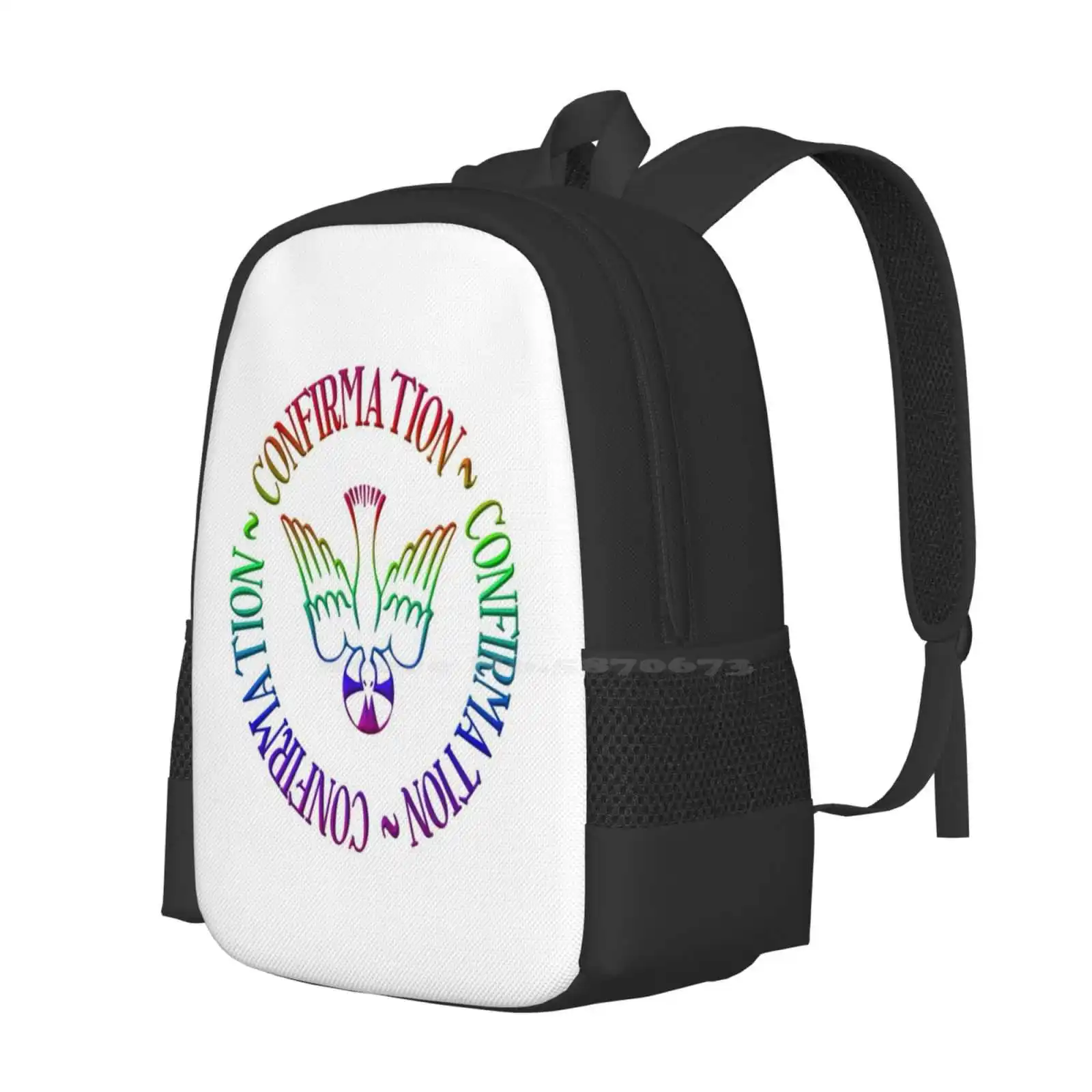 Multicolored Sacrament Of Confirmation Holy Spirit Symbol Hot Sale Schoolbag Backpack Fashion Bags Multicolored Sacrament Of