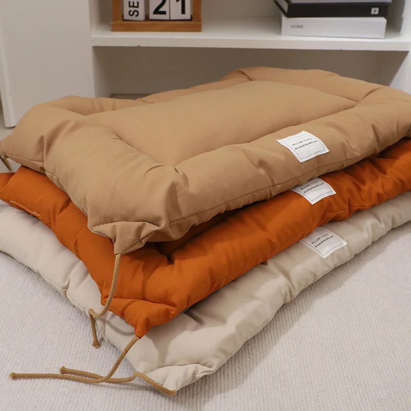 الشتاء أفخم سرير الحيوانات الأليفة INS الكورية نمط سميكة وسادة مريحة حصيرة للكلاب الصغيرة القطط مثل المالطية قابل للغسل قفص وسادة عش المنزل #4