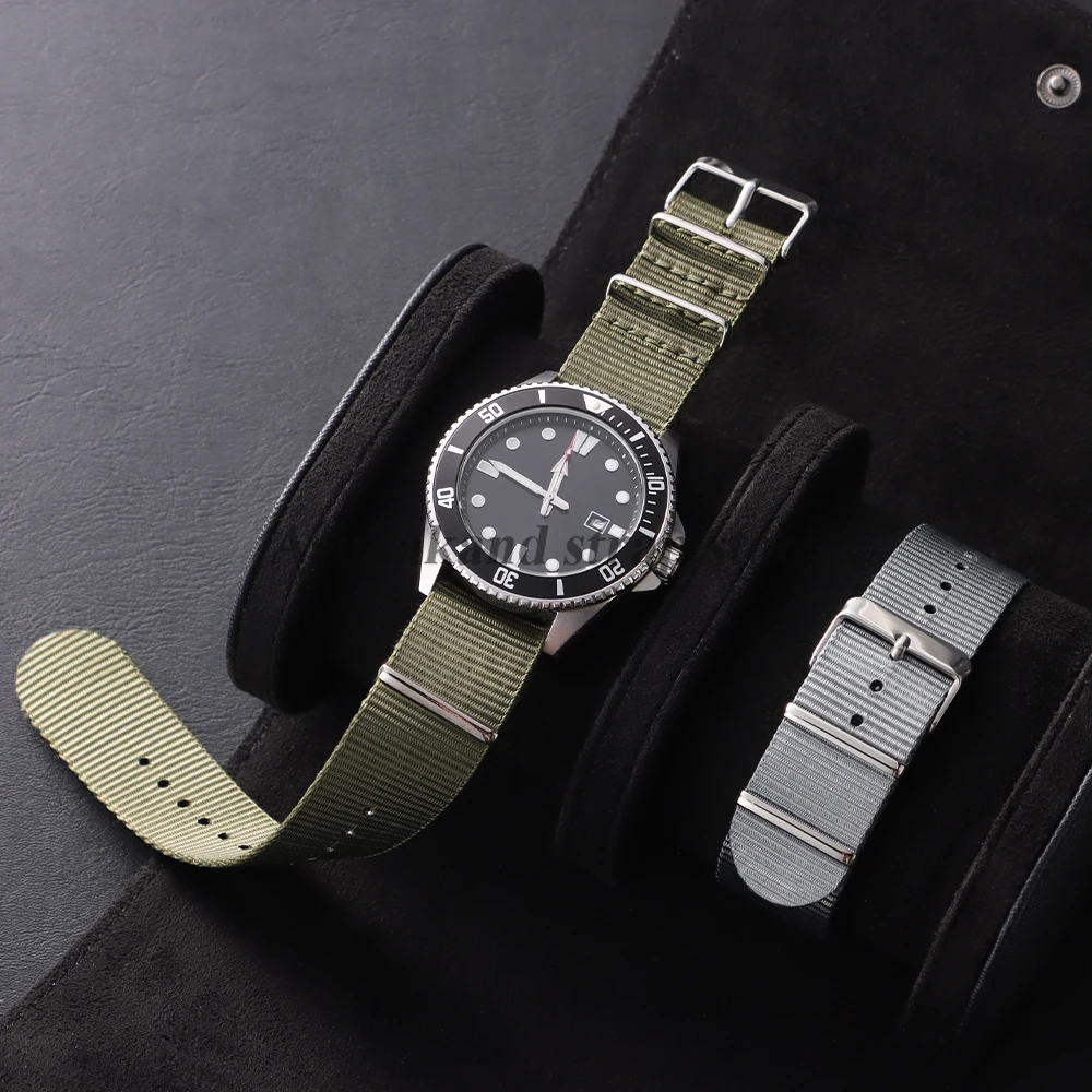 Premium High Density Durable Fabric Braid Nylon Watch Straps 18mm 20mm 22mm Soft Nylon Watch Bands Sport Wristband Accessories