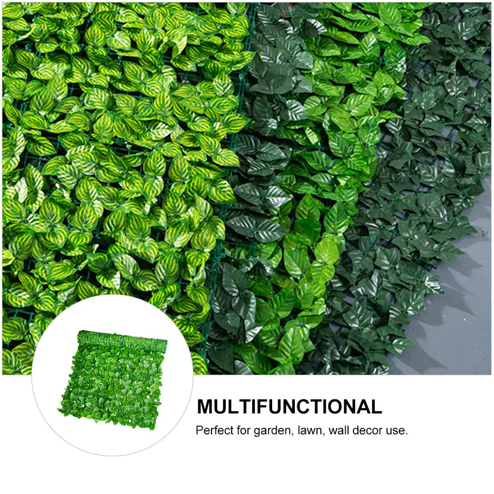 

Artificial Green Fence Leaf Decor nament Mesh Net Simulation Plant Garden Lawn Wall Fencing Yard Gate Panel Decorative