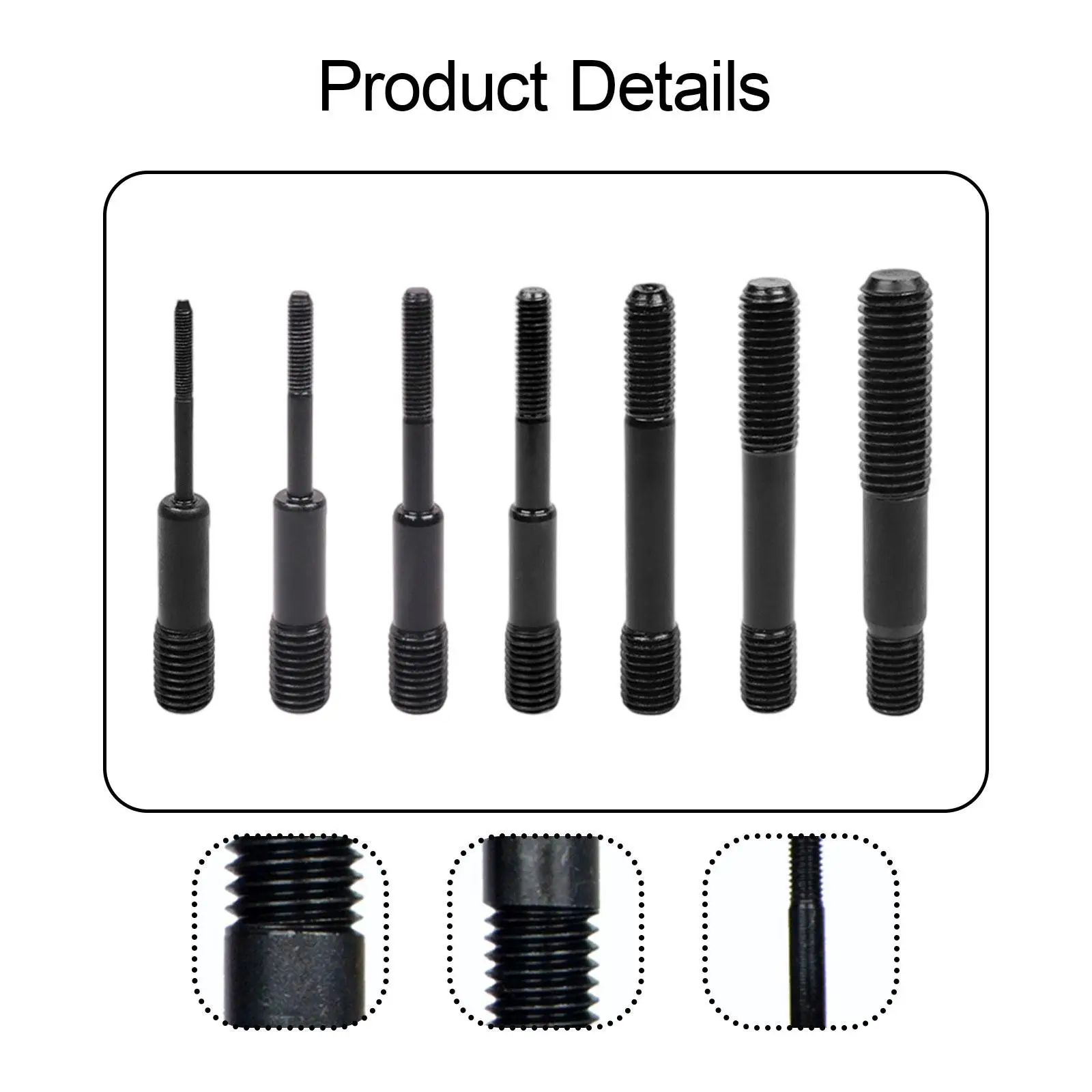 7x Air Hydraulic Rivet Nut Tool Tool Setting Kit Industrial Nose Piece Change M8 Air Rivet Nut Pull Setter for Construction