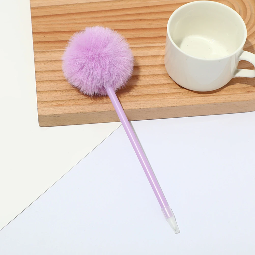 

6 Pcs Ballpoint Pen Cartoon Creative Writing Cute Colorful Pens Hairball
