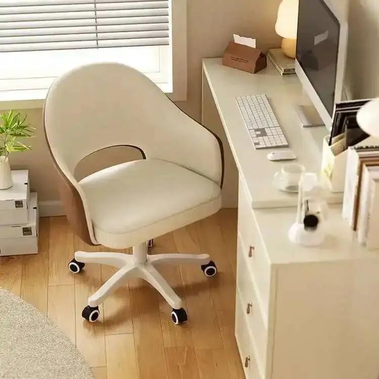 

Sedentary Chair Home Comfortable Swivel Chair Computer Girls Bedroom Makeup Chair Dormitory Student Study Desk Back Stool
