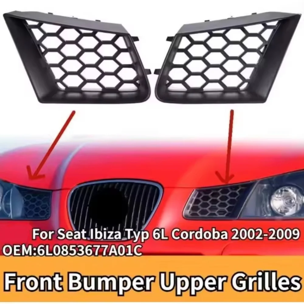 6L0853676 6L0853677 Rejilla Delantera de Repuesto para SEAT Ibiza-Typ 6L 2002-2009 para SEAT Cordoba-Typ 6L 2002-2009