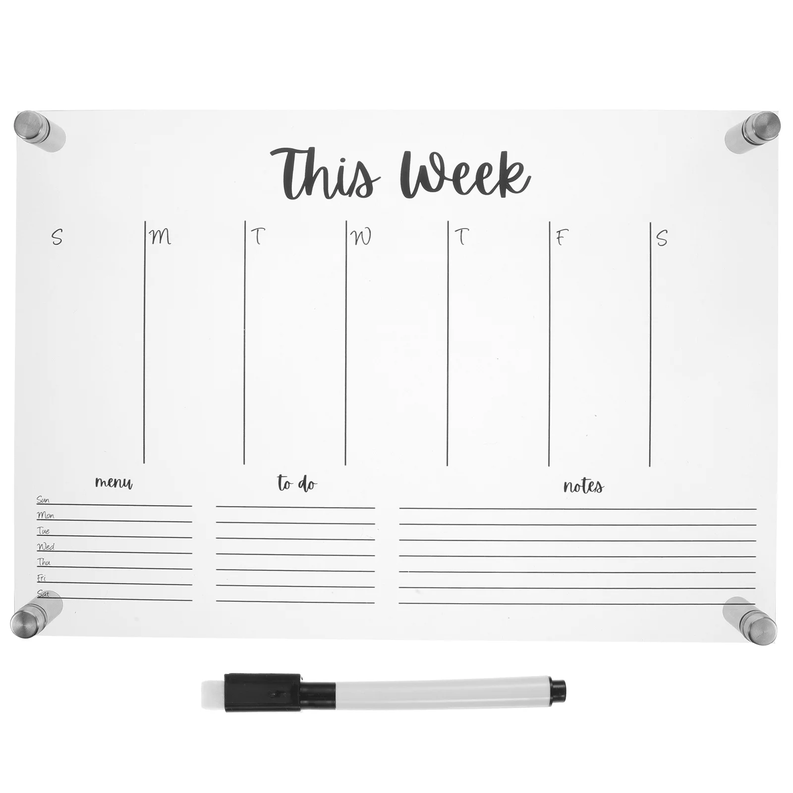 1 مجموعة لوح حائط أكريليك قابل للمسح مذكرة مخطط عرض إبداعي ديكور عملي مكتب متجر المنزل استخدام لوح معلق قابل للمسح #6